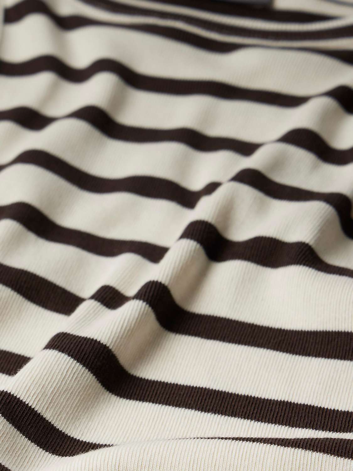 Buy Mint Velvet Striped Vest Top, Brown/Cream Online at johnlewis.com