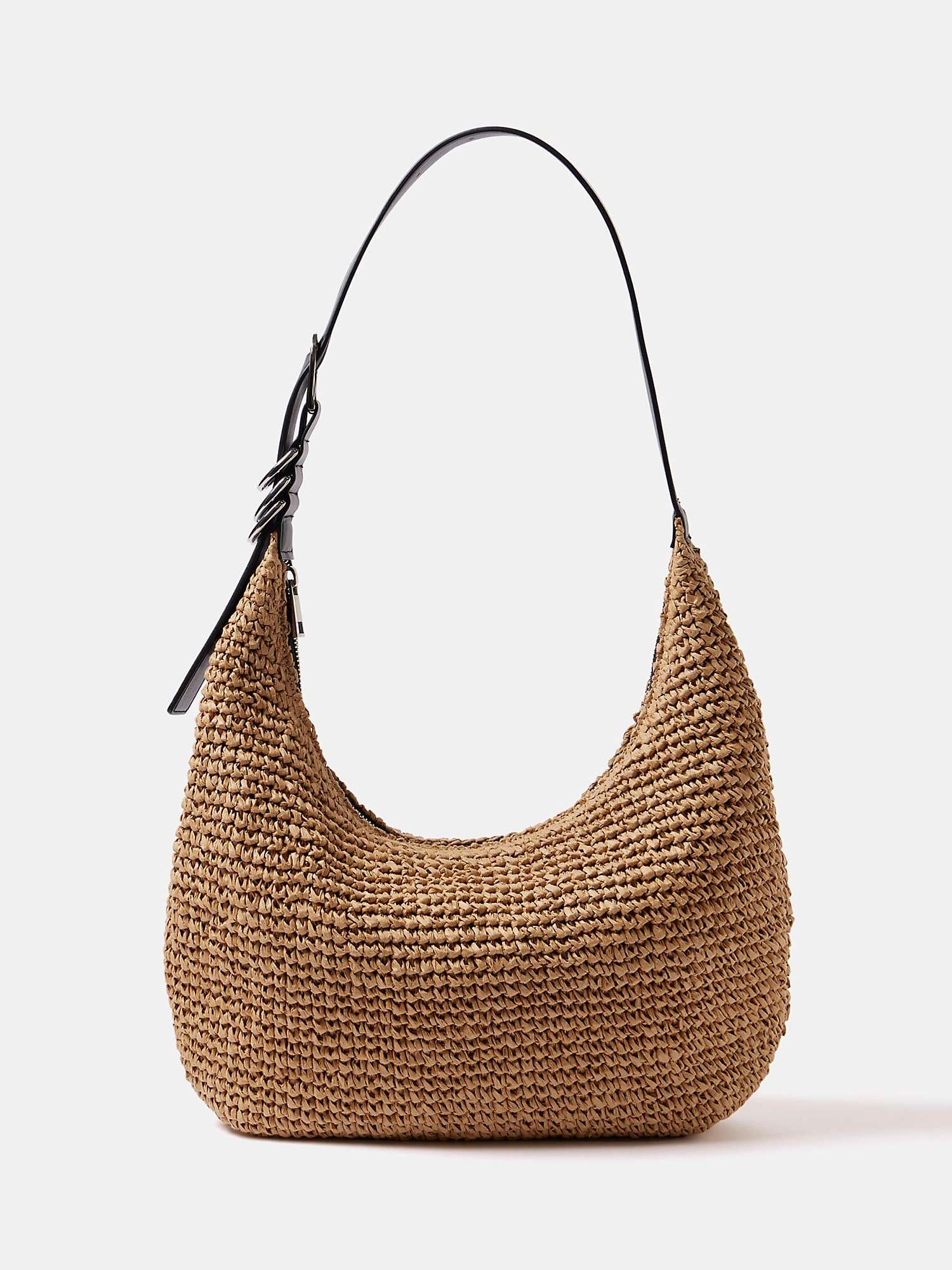 Buy Mint Velvet Woven Hobo Shoulder Bag, Natural Online at johnlewis.com