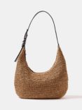 Mint Velvet Woven Hobo Shoulder Bag, Natural