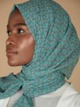 Aab Metallic Clover Print Square Hijab, Multi