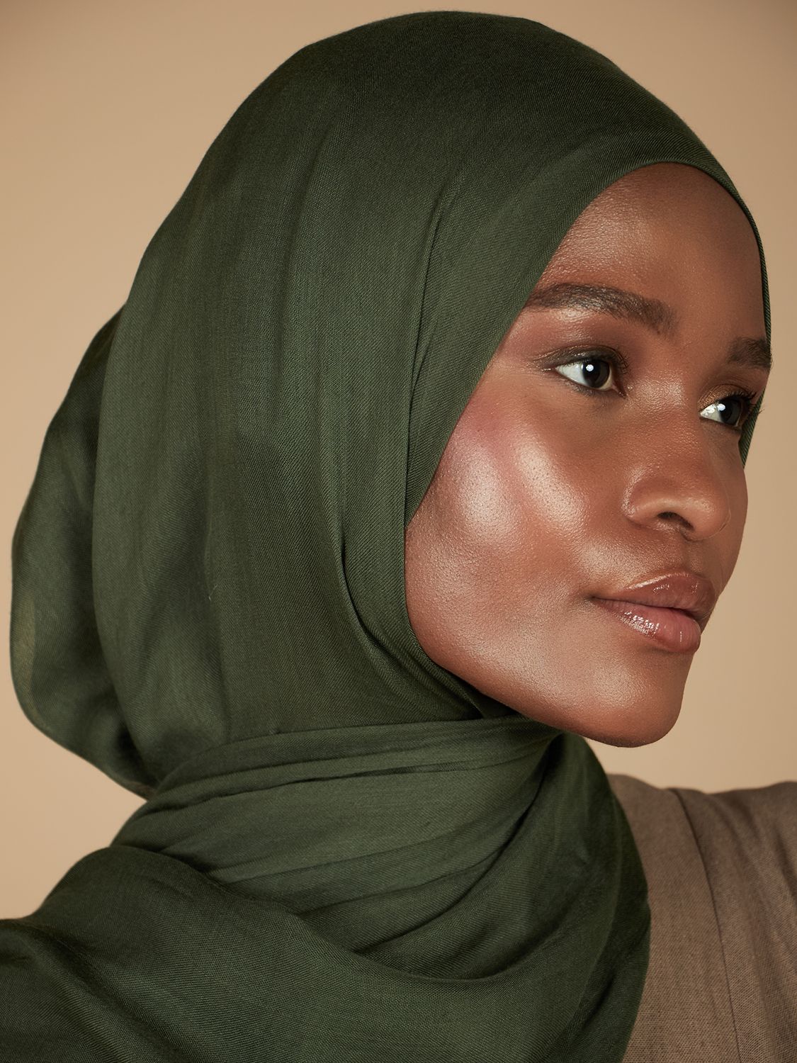 Aab Plain Modal Hijab, Dark Green, One Size