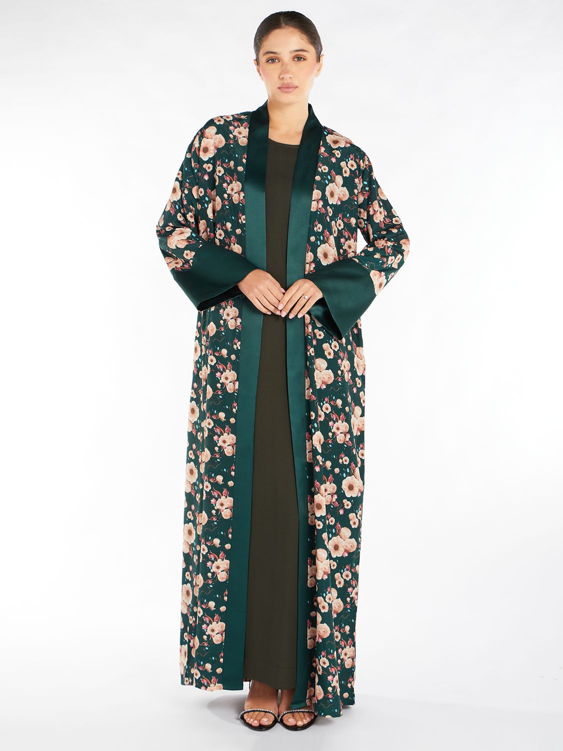 Aab Cosmos Floral Kimono, Multi, S Regular