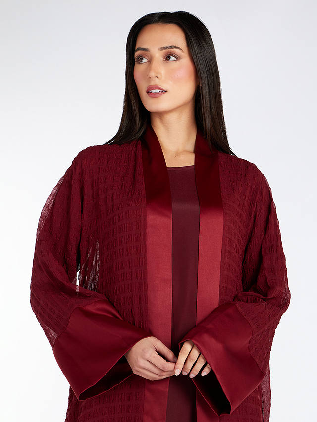 Aab Crinkled Chiffon Kimono, Red Burgundy