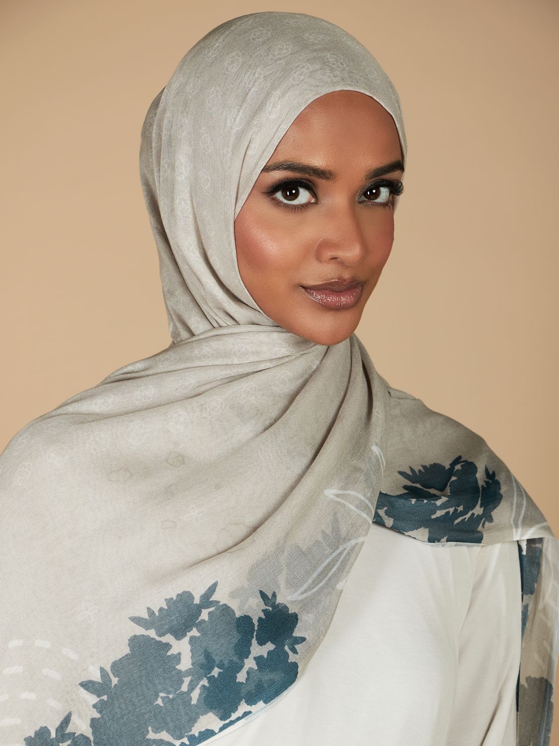 Aab Yew Print Hijab, Multi, One Size