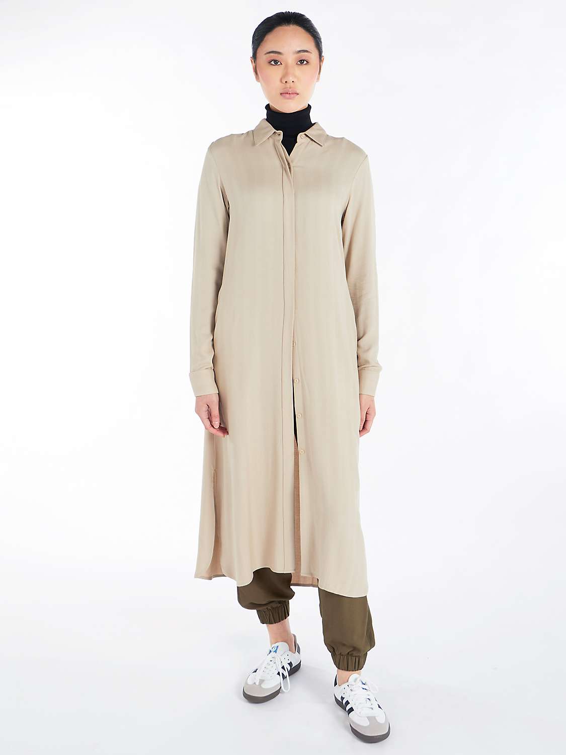 Buy Aab Shirt Midi Dress, Stone Online at johnlewis.com