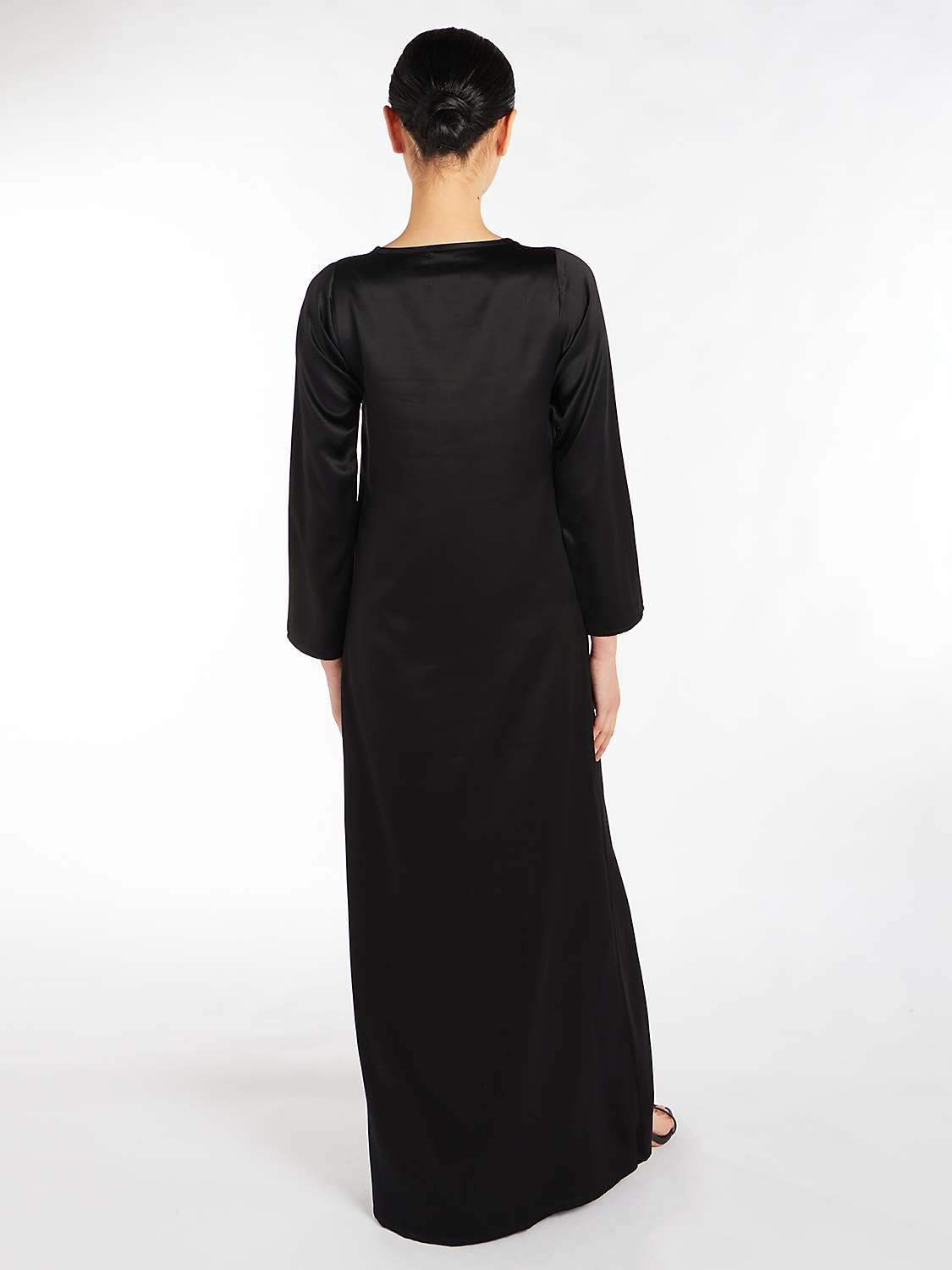 Buy Aab Satin Slip Dress, Black Online at johnlewis.com