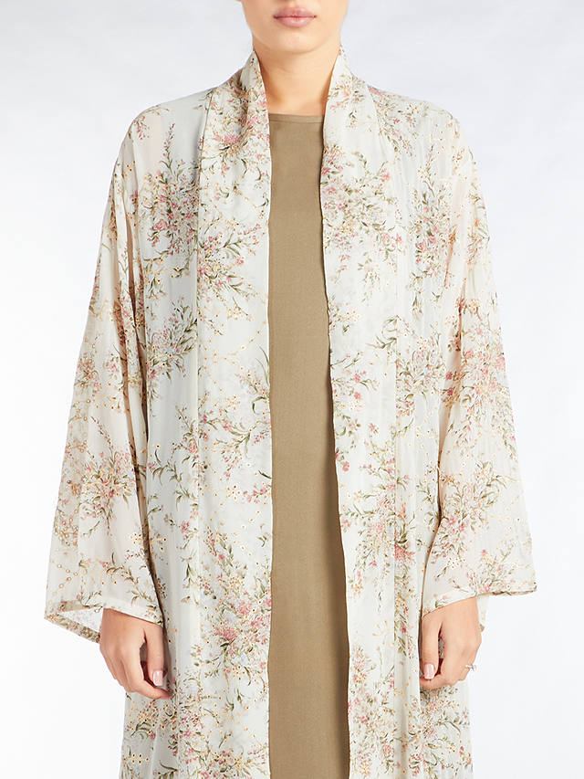 Aab Whimsical Garden Print Kimono Jacket, Multi