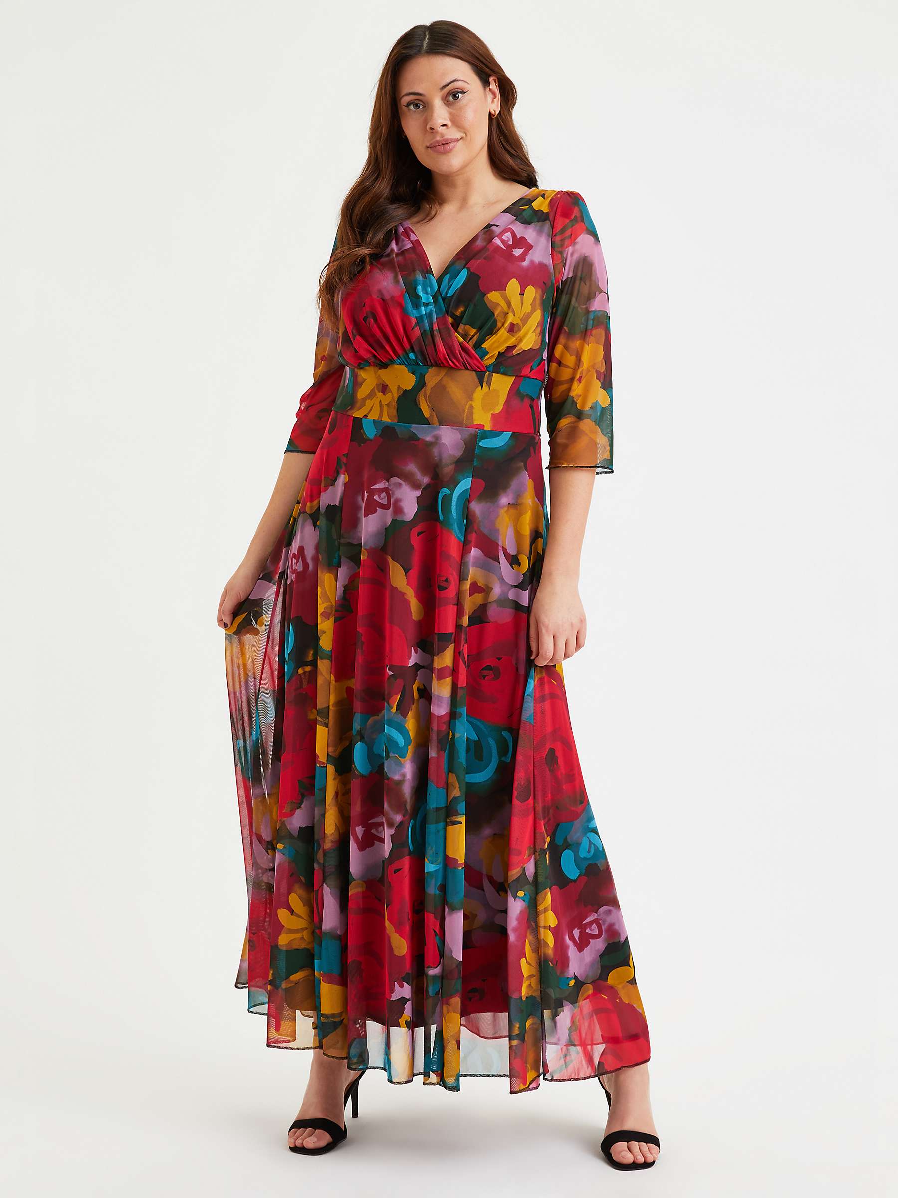 Buy Scarlett & Jo Verity Floral Maxi Dress, Red/Multi Online at johnlewis.com