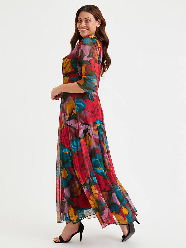 Scarlett & Jo Verity Floral Maxi Dress, Red/Multi