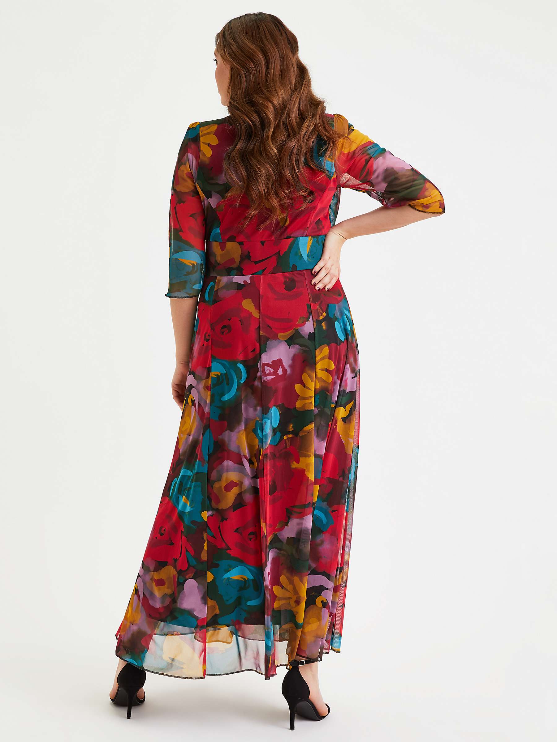 Buy Scarlett & Jo Verity Floral Maxi Dress, Red/Multi Online at johnlewis.com