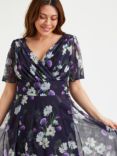 Scarlett & Jo Victoria Floral Midi Dress, Dark Navy/Multi