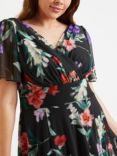 Scarlett & Jo Victoria Floral Midi Dress, Black/Multi