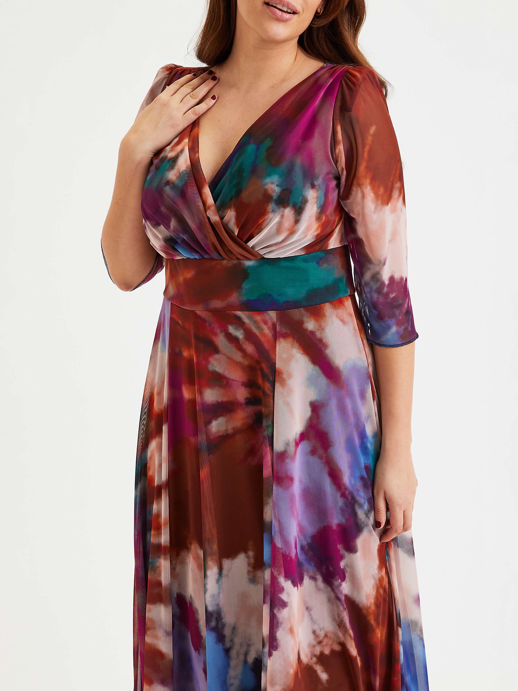 Buy Scarlett & Jo Verity Maxi Dress, Tan/Indigo Online at johnlewis.com