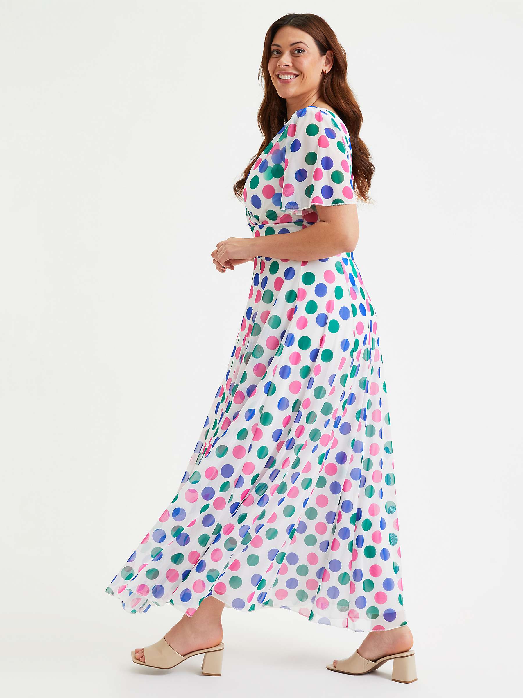 Buy Scarlett & Jo Isabelle Polka Dot Maxi Dress, Multi Online at johnlewis.com