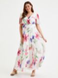 Scarlett & Jo Isabelle Floral Maxi Dress, Ivory/Multi