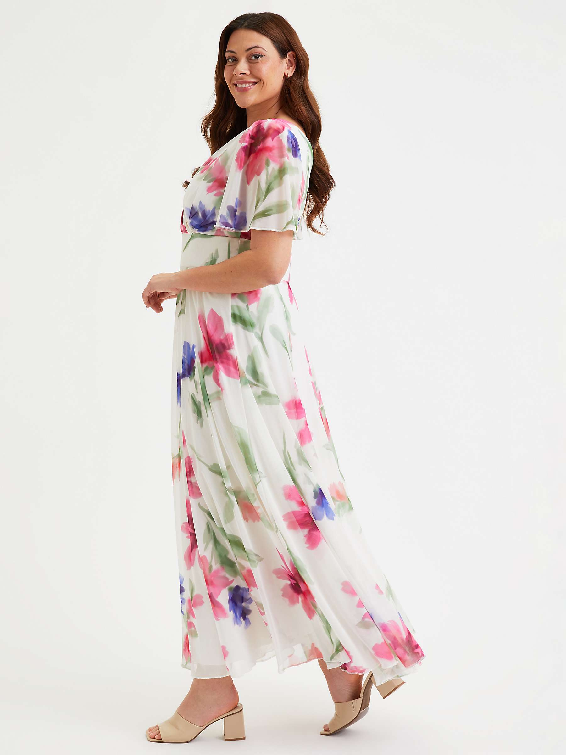 Buy Scarlett & Jo Isabelle Floral Maxi Dress, Ivory/Multi Online at johnlewis.com