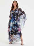 Scarlett & Jo Sunflower Maxi Kaftan, Blue Sunflower, Blue Sunflower