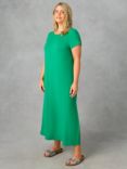 Live Unlimited Curve Jersey Side Split Maxi T-Shirt Dress, Green