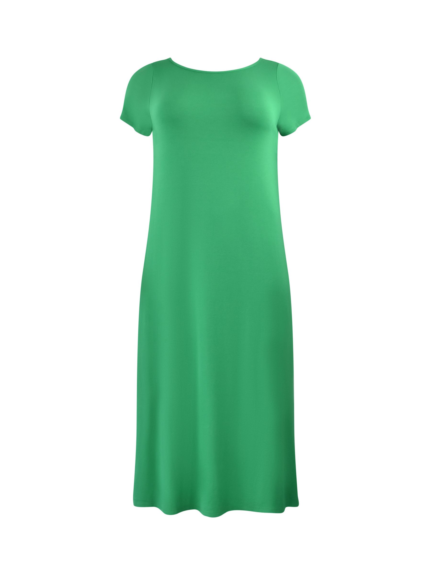 Buy Live Unlimited Curve Jersey Side Split Maxi T-Shirt Dress, Green Online at johnlewis.com