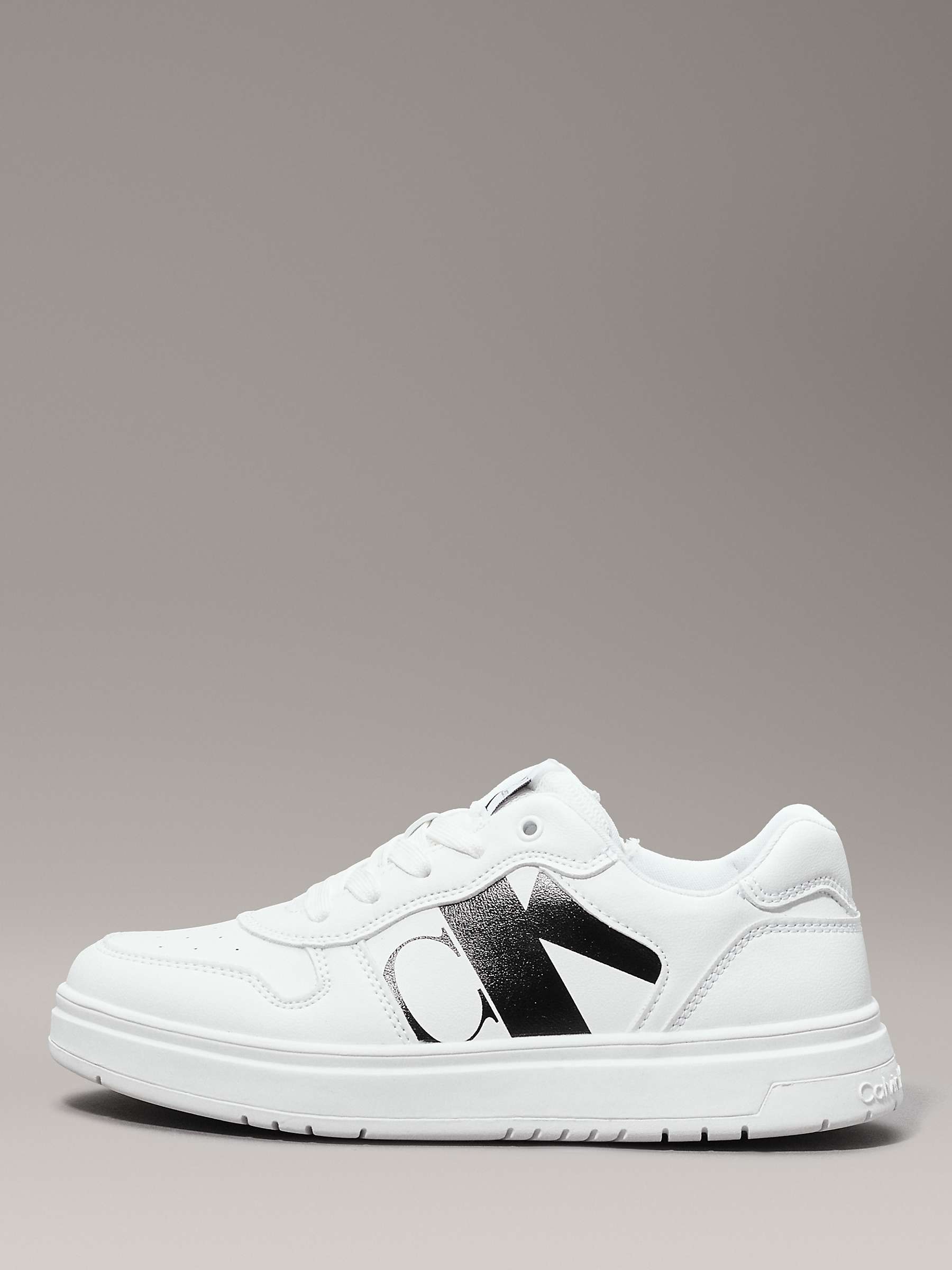 Buy Calvin Klein Kids' CK Low Lace-Up Trainers, White Online at johnlewis.com