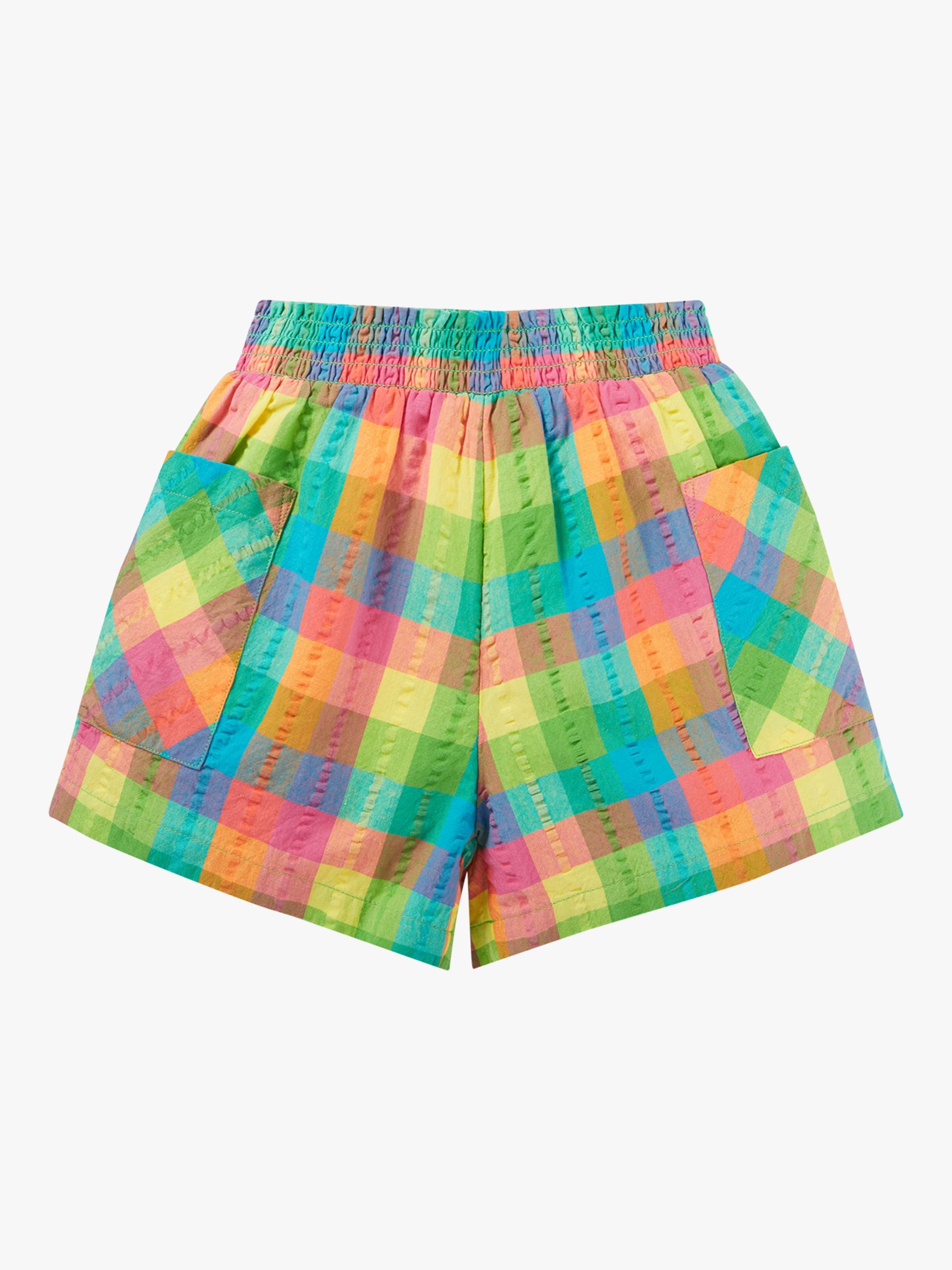 Frugi Kids' Organic Cotton Laura Summertime Check Shorts, Multi, 0-3 months