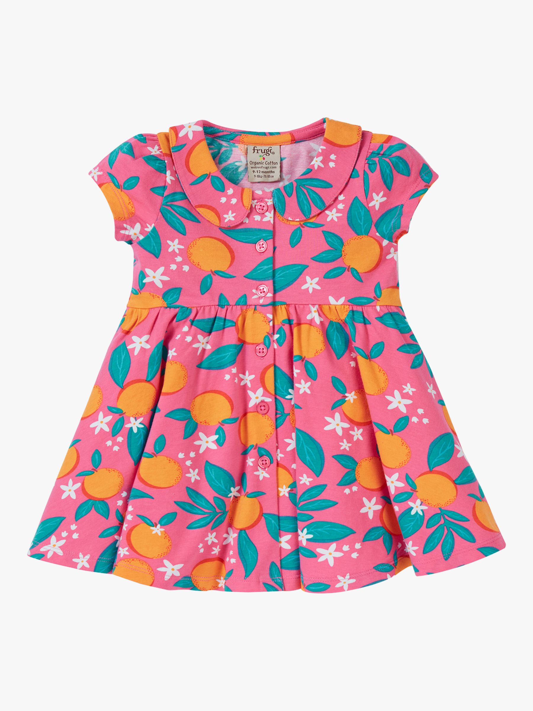 Buy Frugi Baby Organic Cotton Lettie Dress, Orange Blossom Online at johnlewis.com