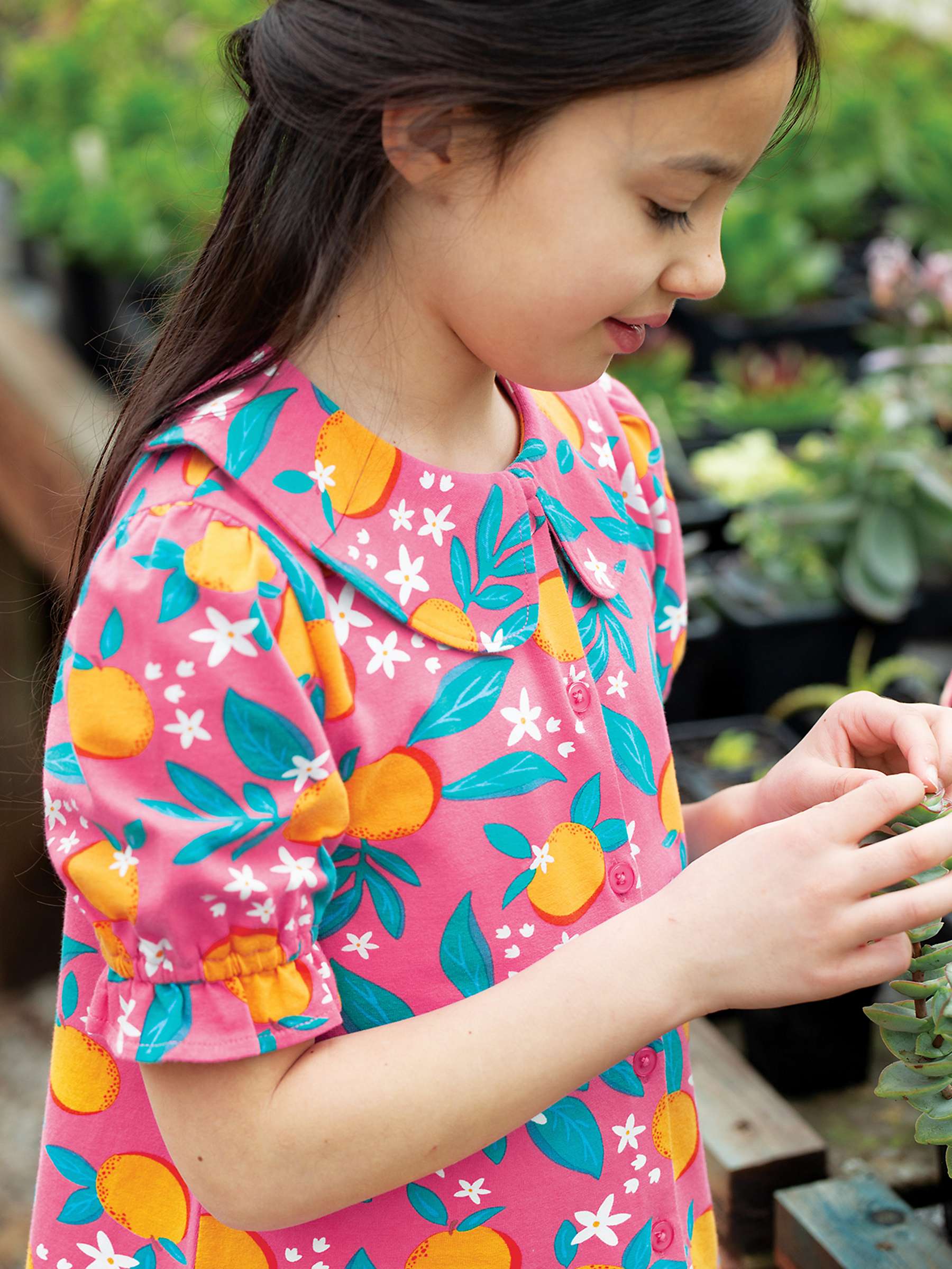 Buy Frugi Kids' Karensa Organic Cotton Orange Blossom Top, Multi Online at johnlewis.com