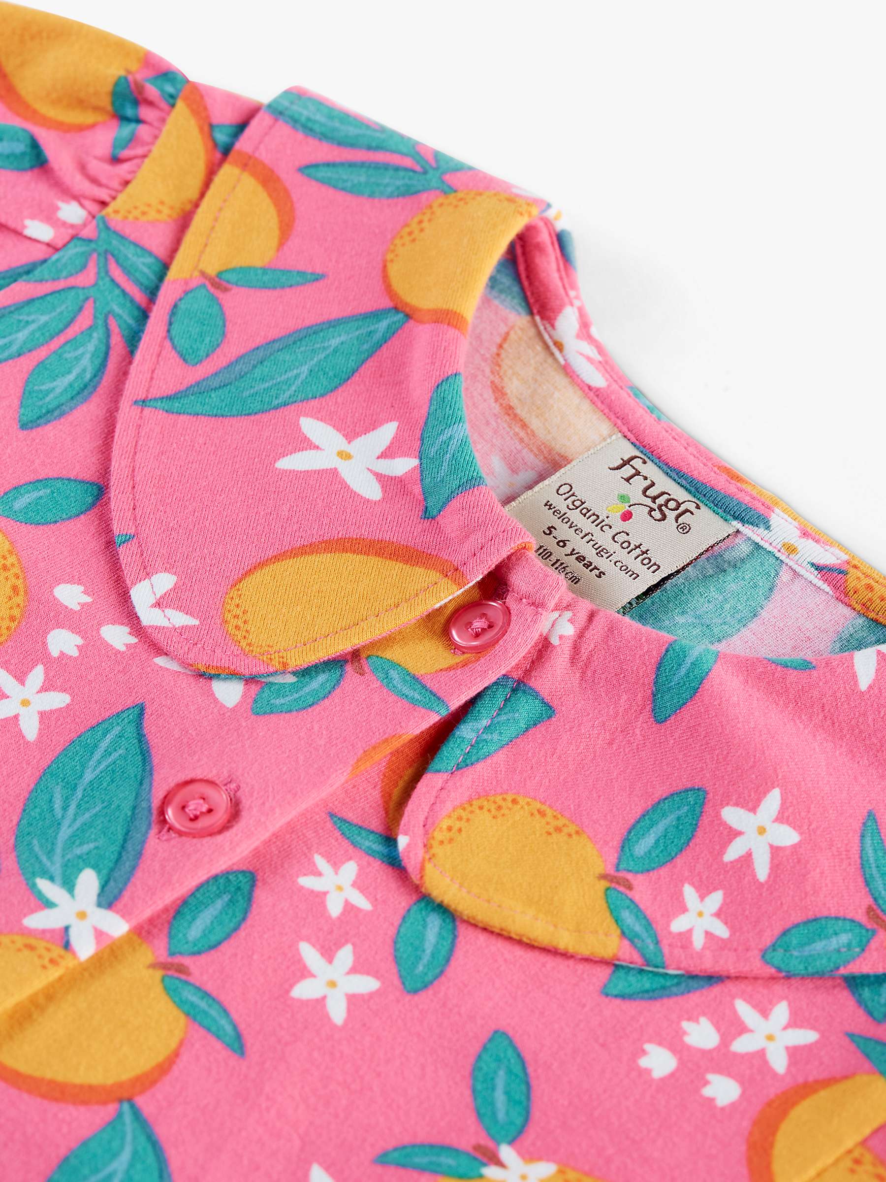 Buy Frugi Kids' Karensa Organic Cotton Orange Blossom Top, Multi Online at johnlewis.com