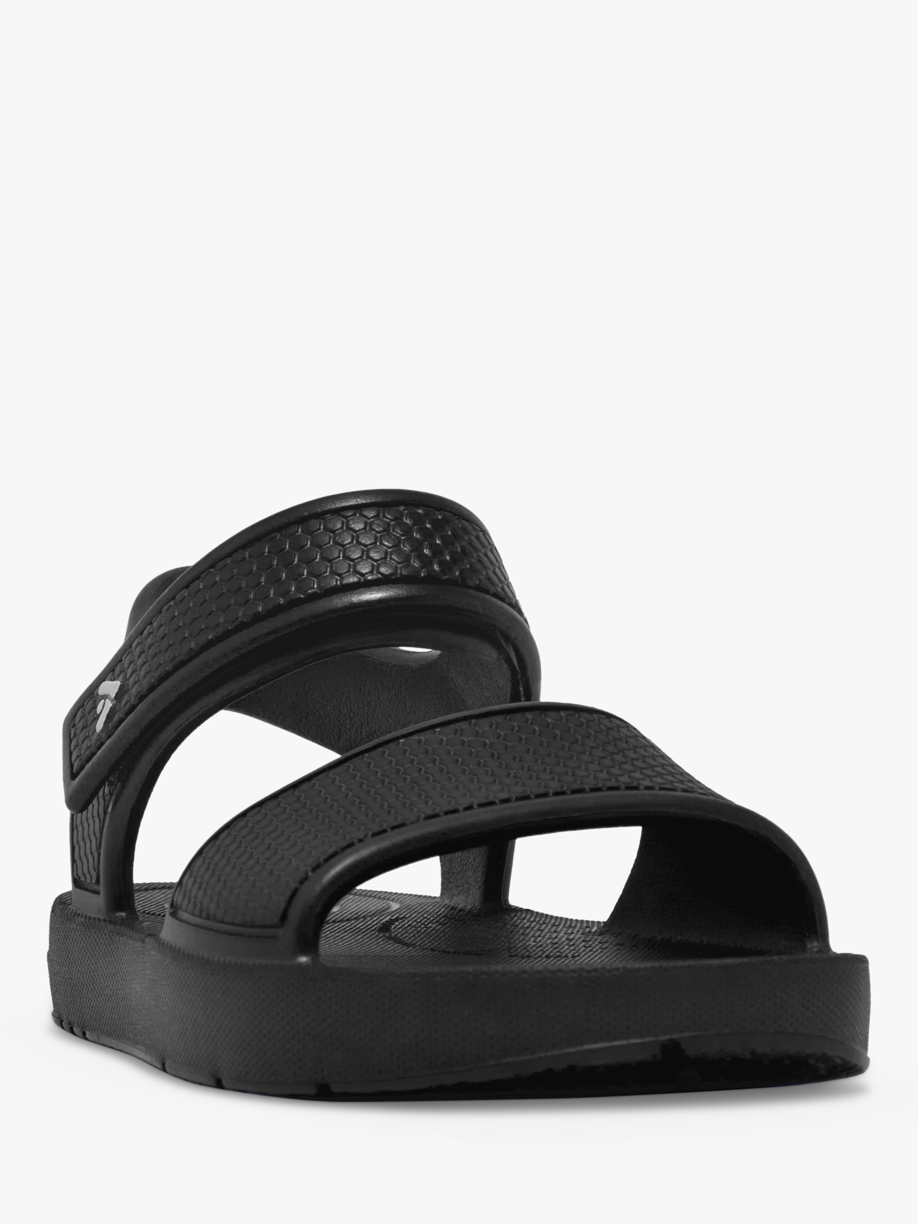 FitFlop Kids' Iqushion Backstrap Pearlised Sandals, Black, C6