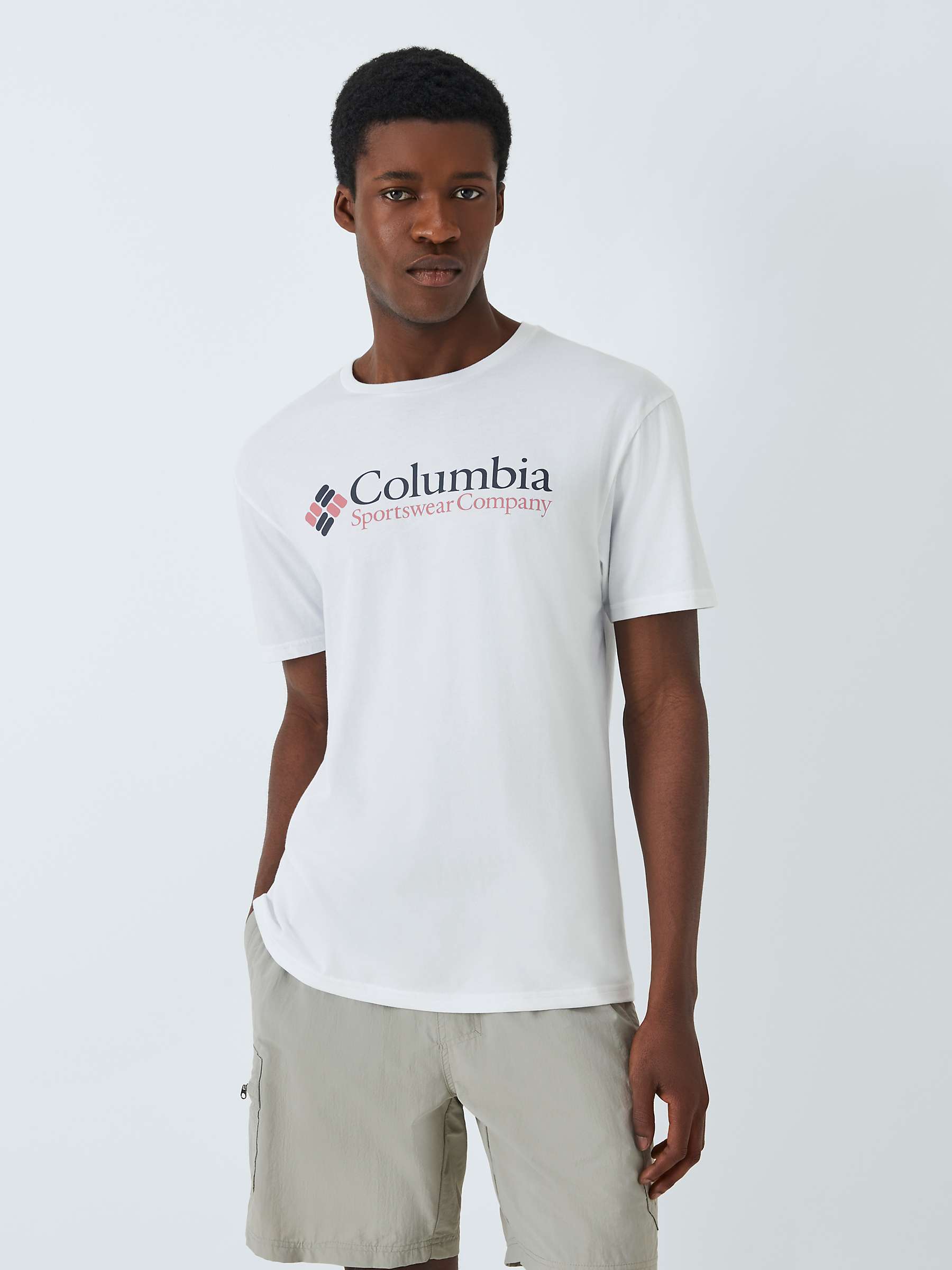 Buy Columbia CSC Basic Logo Short Sleeve T-Shirt, White Online at johnlewis.com