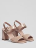 L.K.Bennett Rae Patent Leather Sandals, Nude