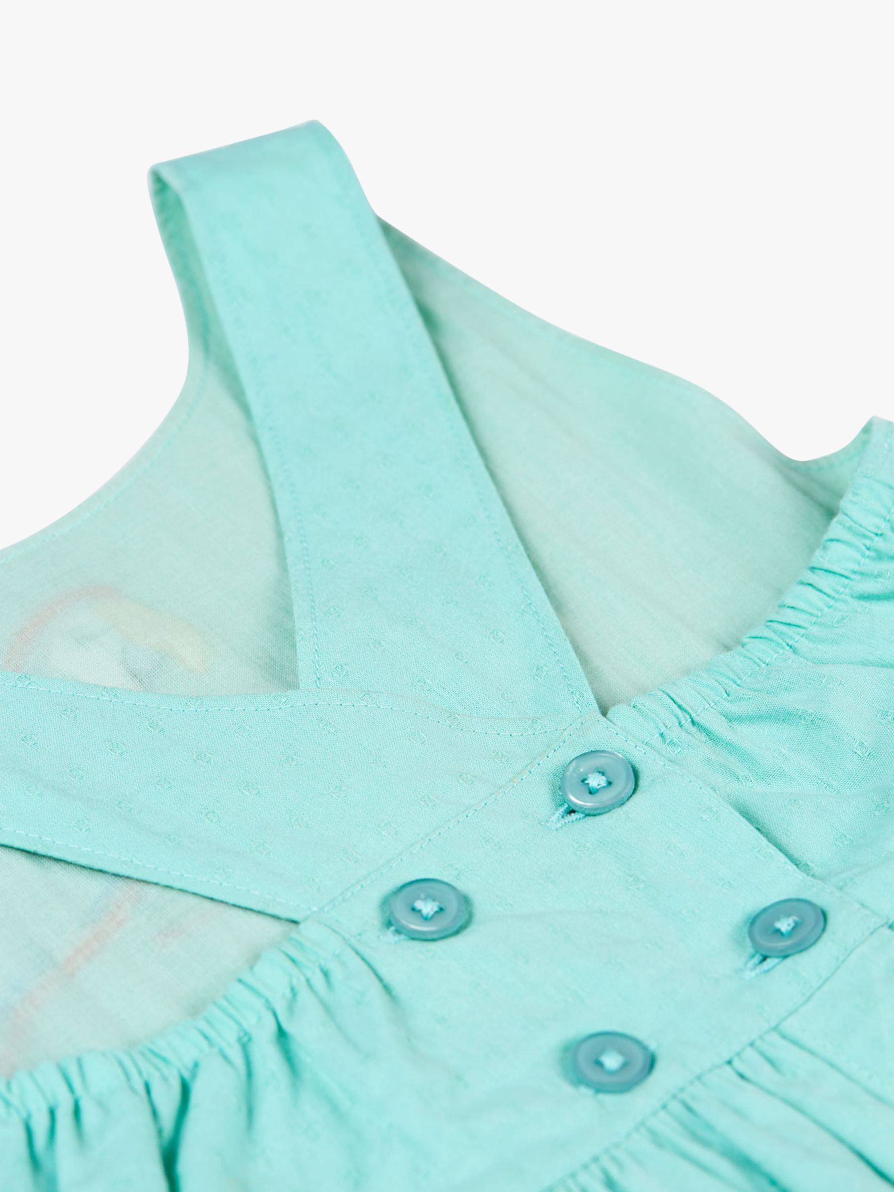 Buy Frugi Kids' Phebe Organic Cotton Macaw Party Dress, Spring Mint/Multi Online at johnlewis.com