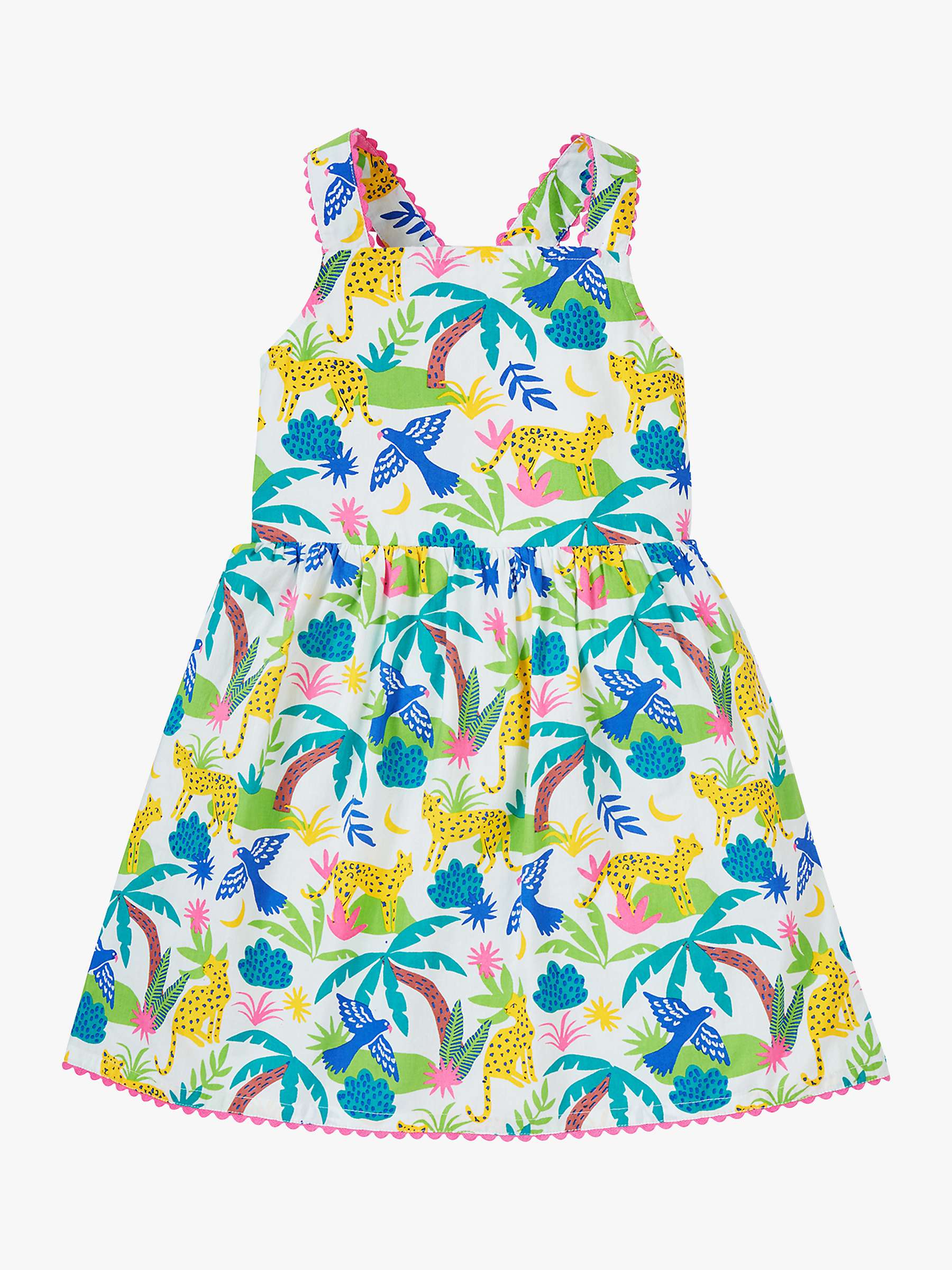 Buy Frugi Kids' Organic Cotton Seraph Dress, Jaguar Jungle Online at johnlewis.com