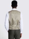 Moss Tailored Fit Wool Blend Performance Waistcoat, Army Green