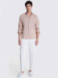 Moss Tailored Fit Linen Long Sleeve Shirt, Dusty Pink