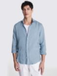 Moss Tailored Fit Linen Long Sleeve Shirt, Soft Blue