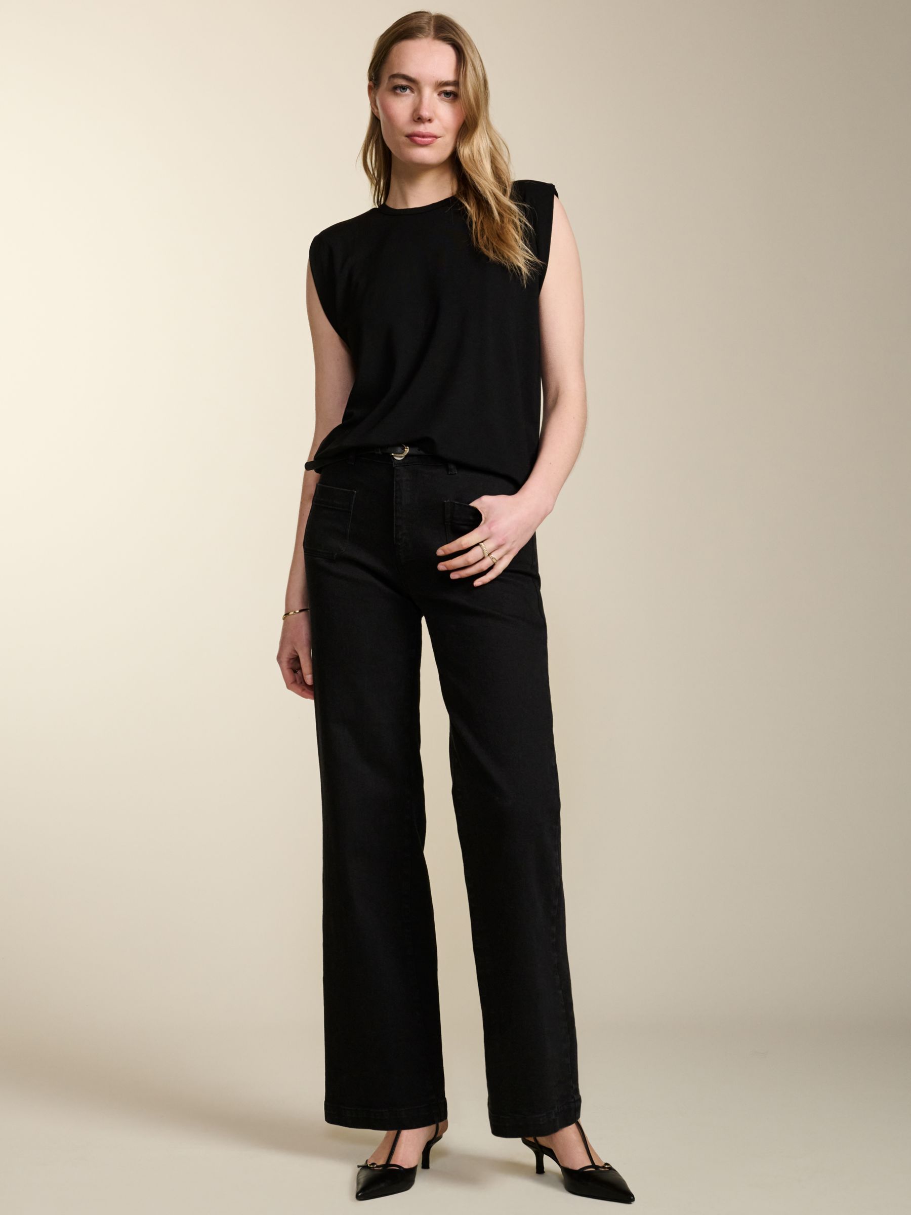 Buy Baukjen Alessia Sleeveless Top, Caviar Black Online at johnlewis.com