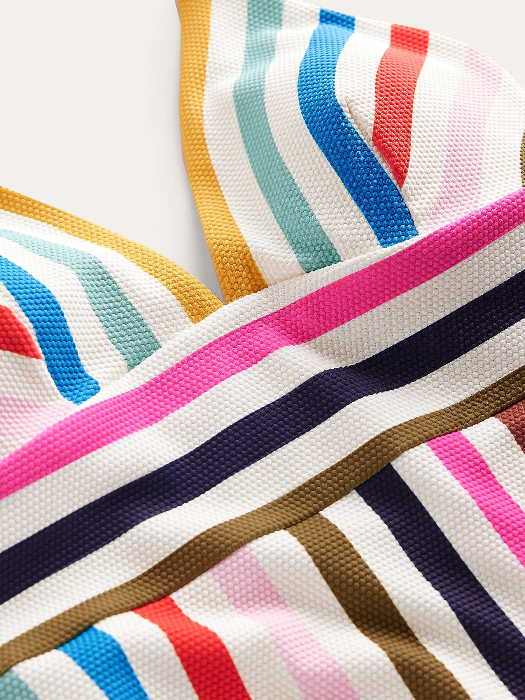 Buy Boden Arezzo Textured Stripe Swimsuit, Multi Online at johnlewis.com
