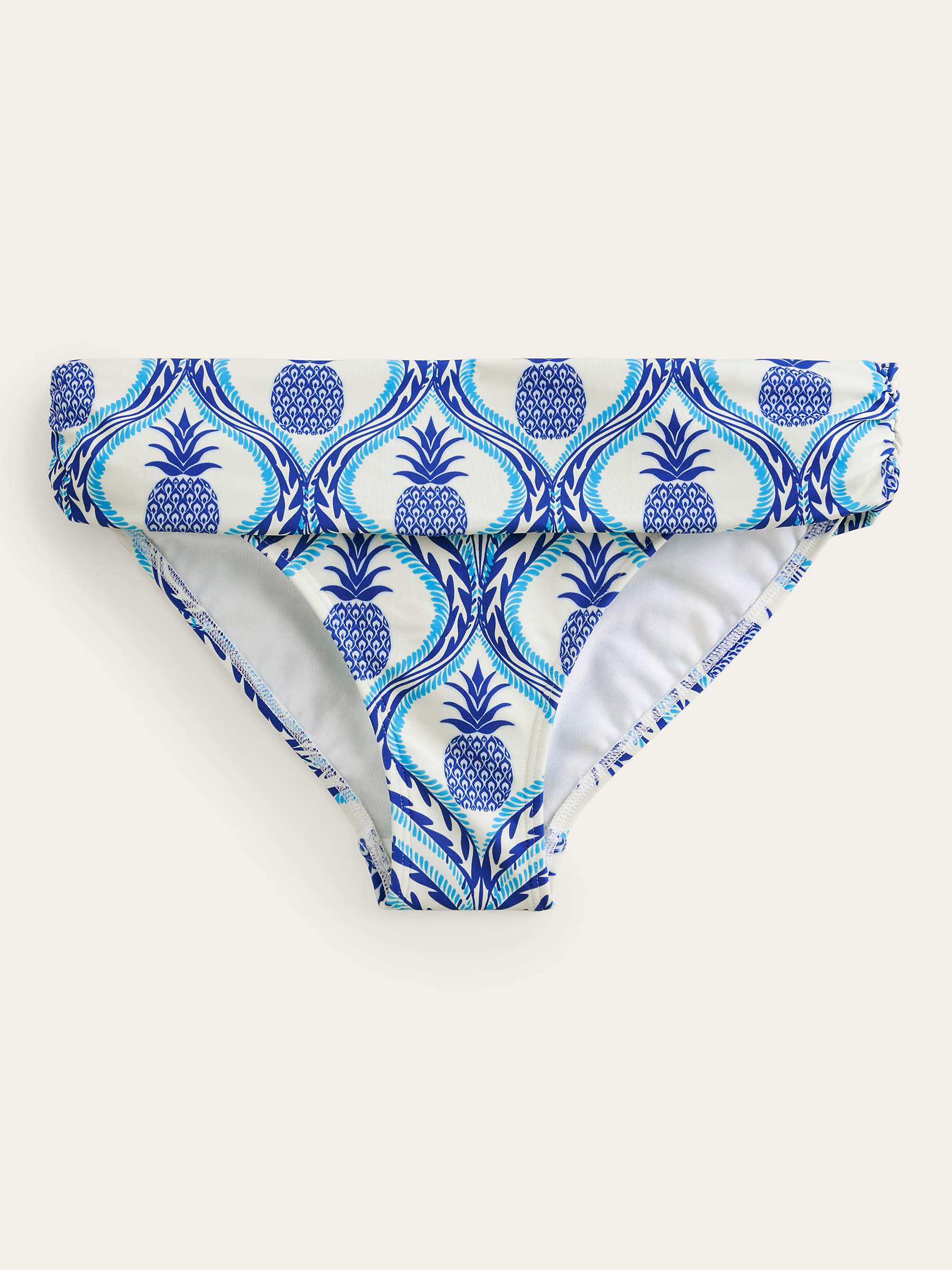 Buy Boden Levanzo Pineapples Fold Bikini Bottoms, Blue Online at johnlewis.com