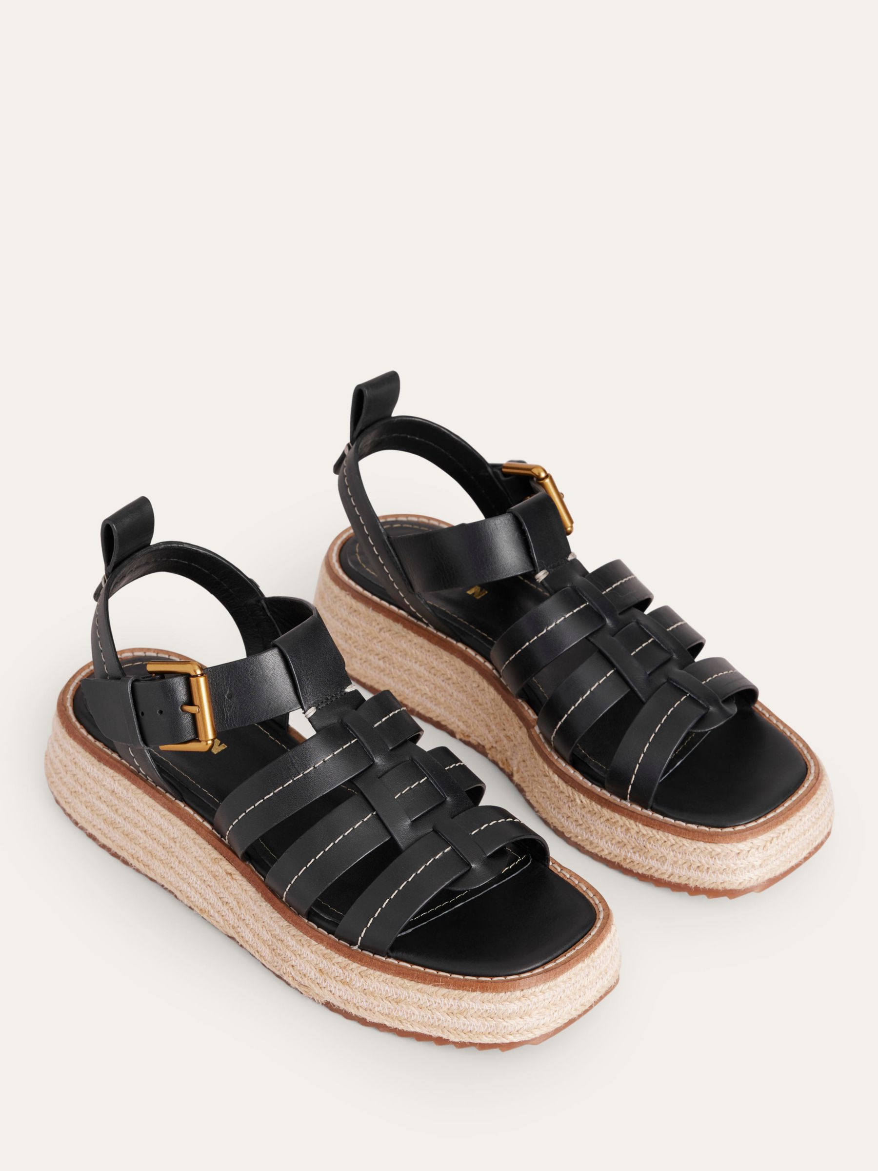 Buy Boden Leather Flatform Sandals Online at johnlewis.com