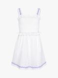 Olivia Rubin Kids' Cotton Broderie Anglaise Midi Dress, White