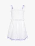 Olivia Rubin Kids' Cotton Broderie Anglaise Midi Dress, White