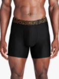 Under Armour Performance Contrast Waistband Boxers, Pack of 3, Black/Multi