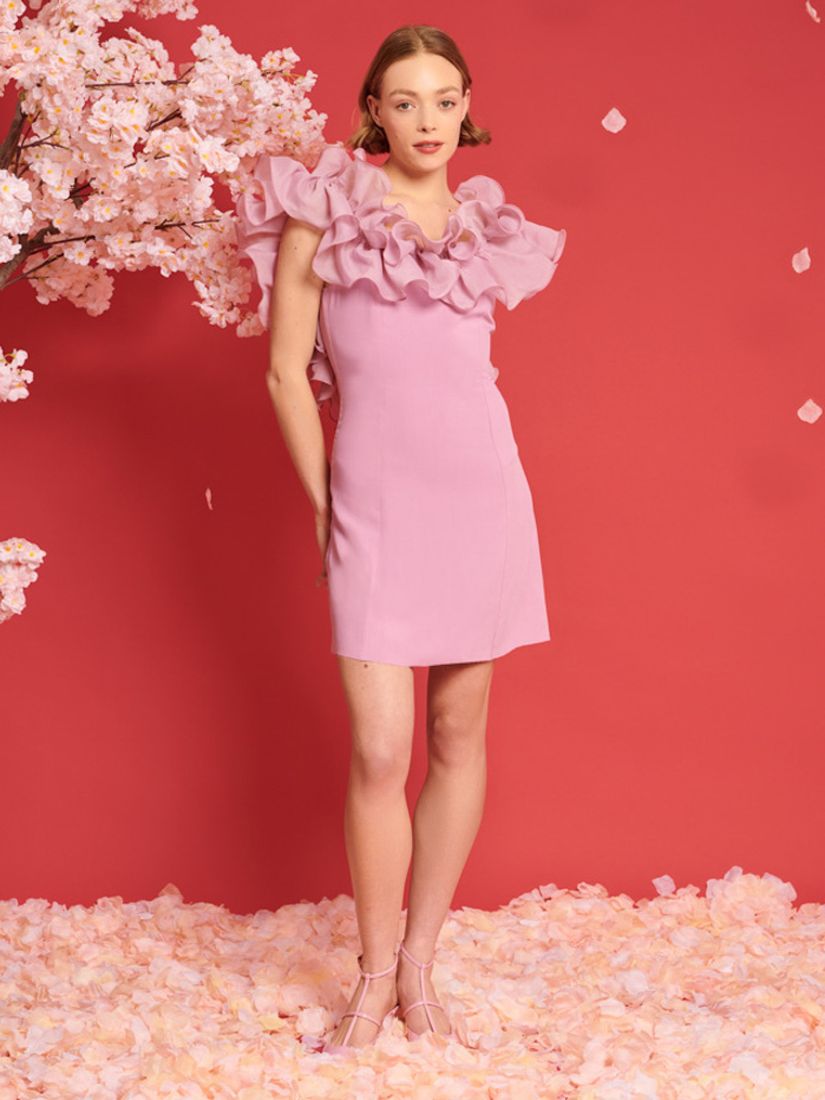 Sister Jane Dream Blooming Ruffle Mini Dress, Pink, 6