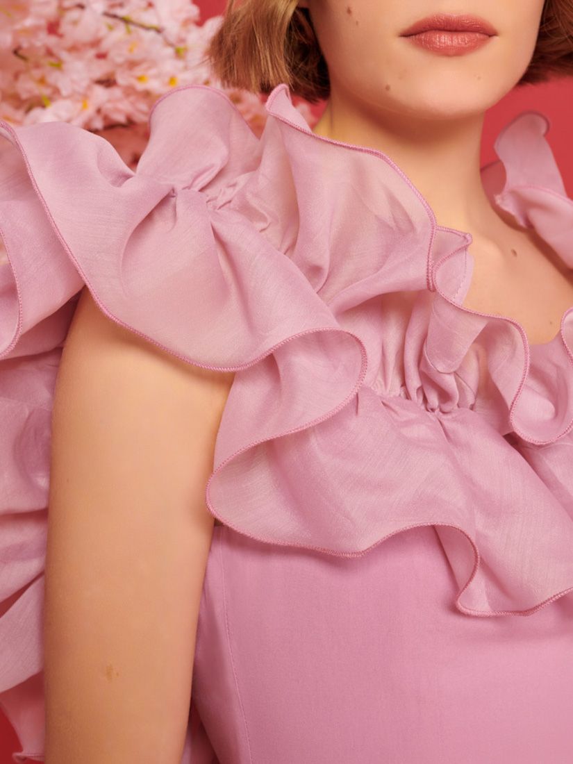 Sister Jane Dream Blooming Ruffle Mini Dress, Pink, 6