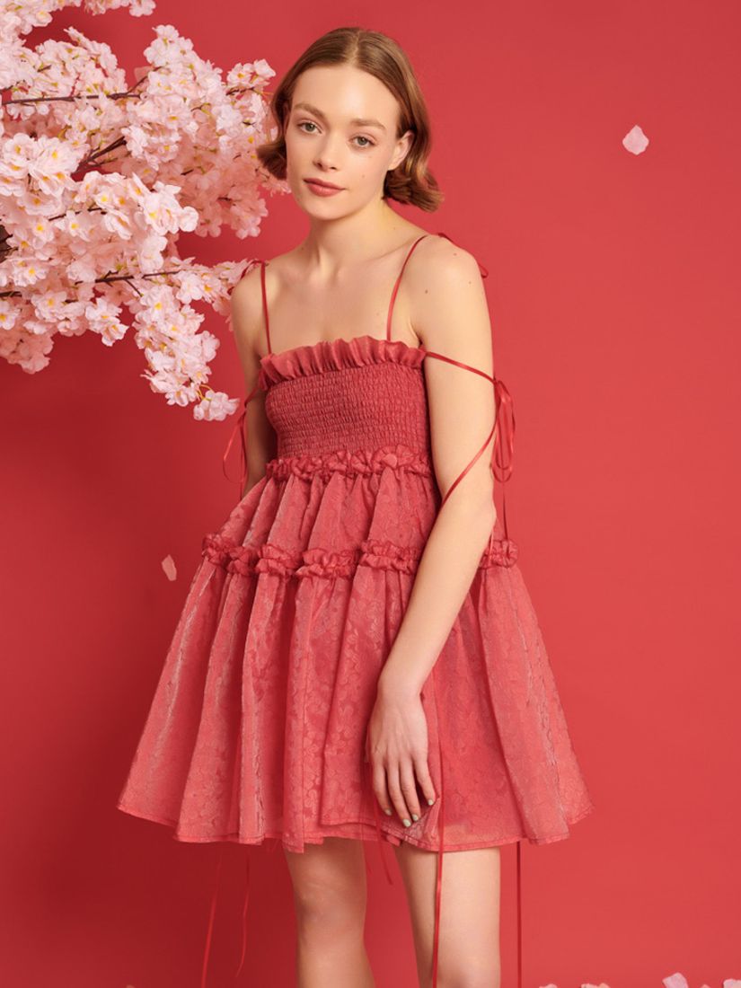 Buy Sister Jane Dream Calla Organza Mini Dress, Red Online at johnlewis.com