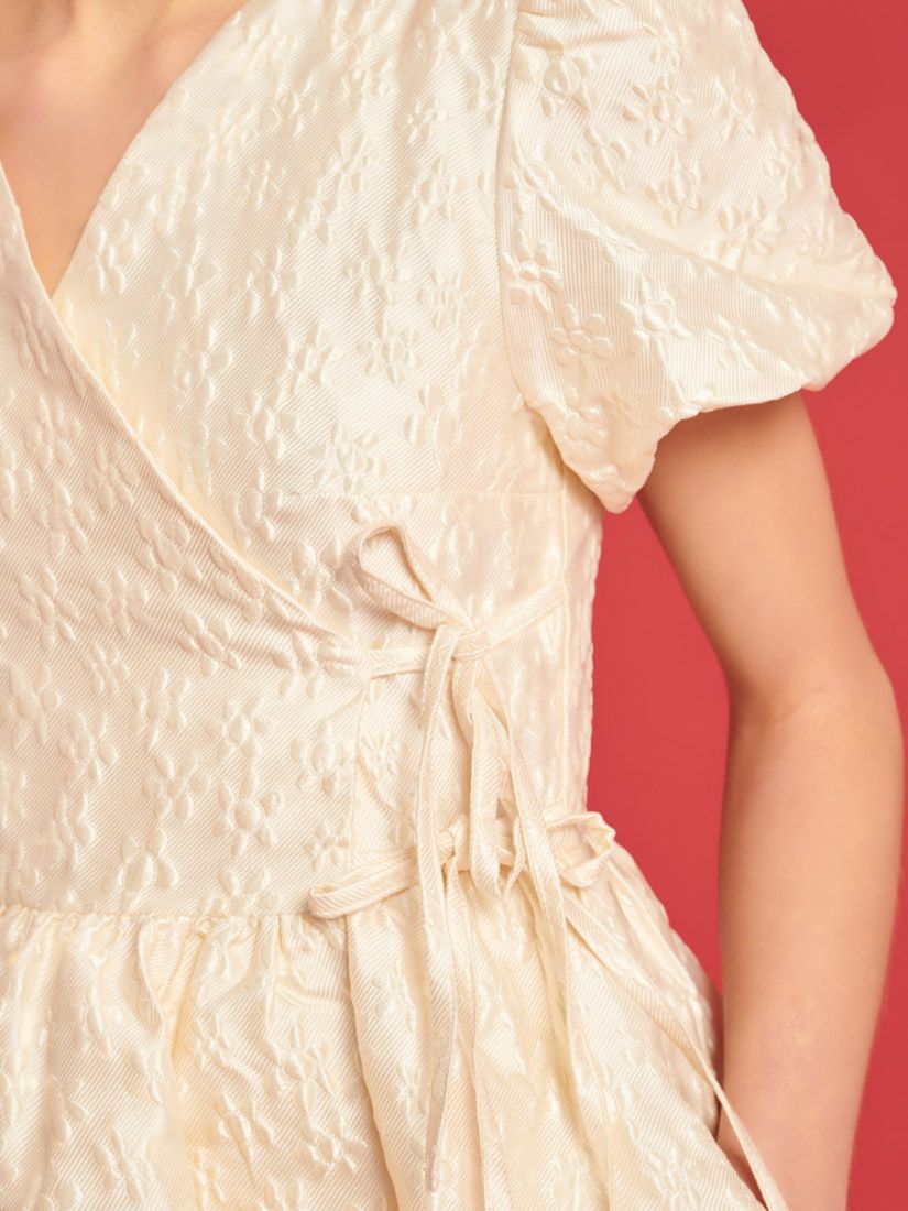 Buy Sister Jane Dream Lilith Jacquard Mini Wrap Dress, Cream Online at johnlewis.com