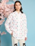 Sister Jane Garden Sequin Shirt, Ivory/Multi