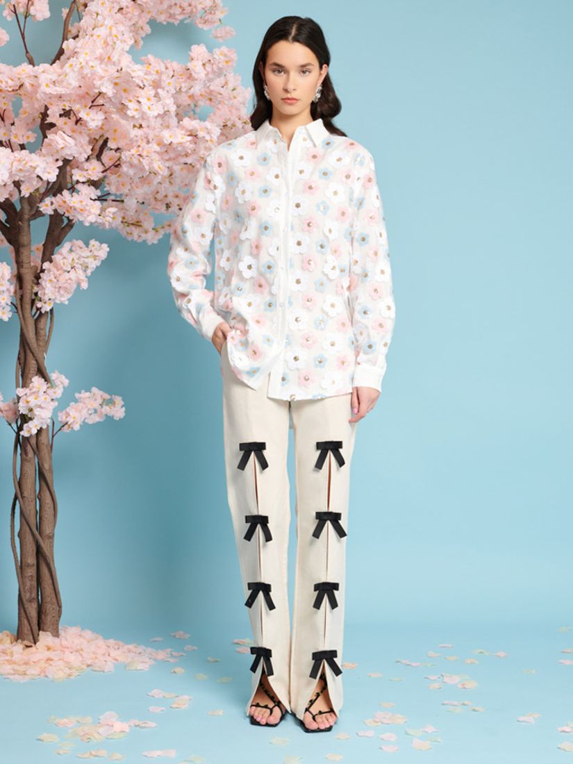 Sister Jane Garden Sequin Shirt, Ivory/Multi at John Lewis & Partners