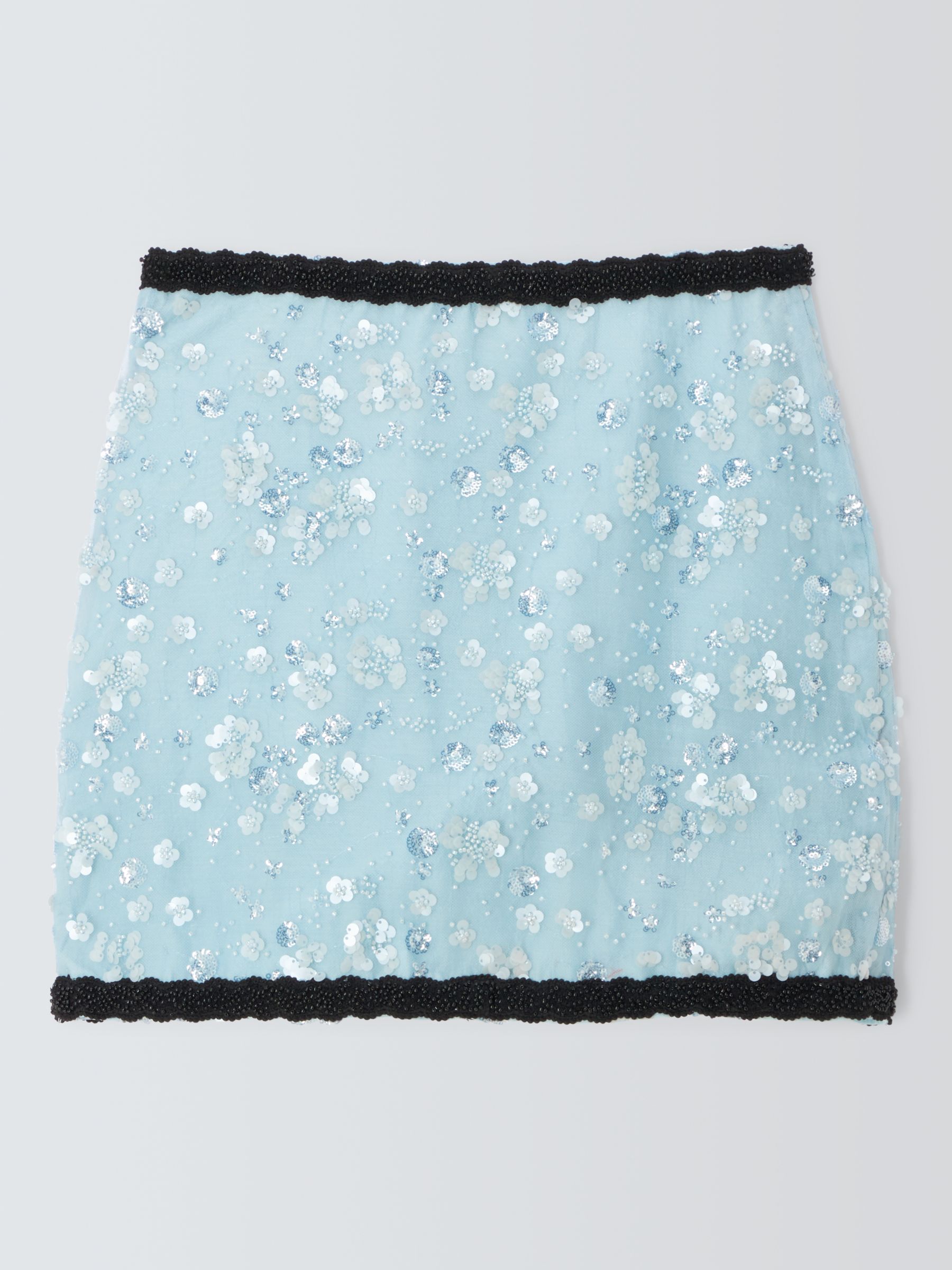 Sister Jane Dream Blossom Beaded Mini Skirt, Blue, 6